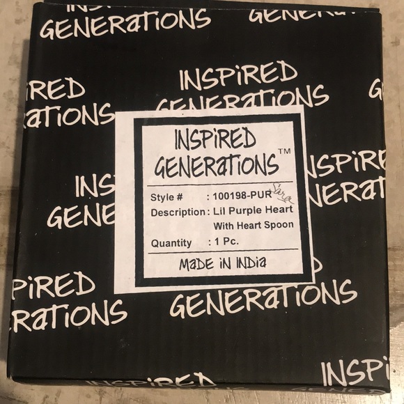 Inspired Generations Lil Purple Heart with Heart Spoon - Picture 10 of 13